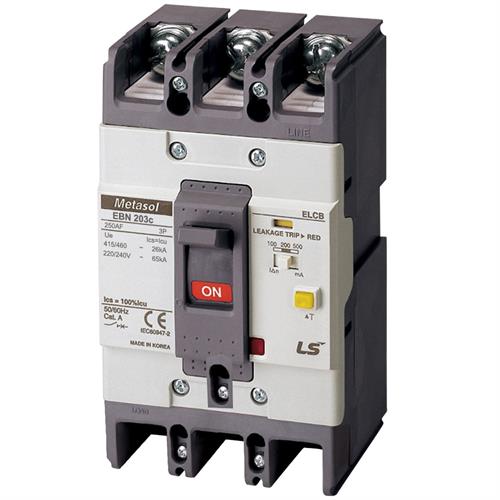 ELCB LS 3P 125A 100-200-500mA 26kA ( EBN203c )